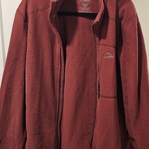 L.L. Bean Men's Burgundy Fleece Jacket